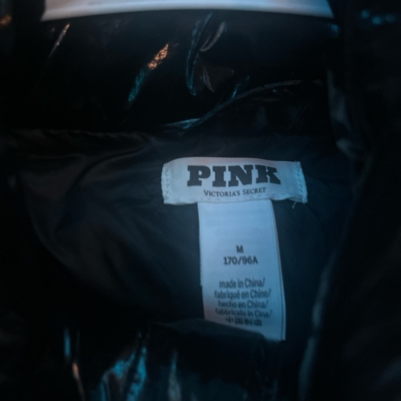 PINK Victoria's Secret Glossy Black Kids Vest - Picture 2 of 2